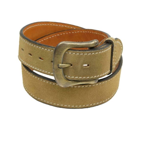 Vintage PENNEY'S RANCHCRAFT Belt Suede Beige Sz. 30 Top Grain Cowhide #B1177 - Picture 1 of 3